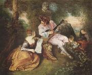 Jean-Antoine Watteau Scale of Love (mk08) oil painting picture wholesale